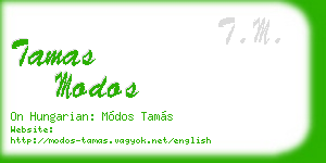 tamas modos business card