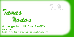 tamas modos business card